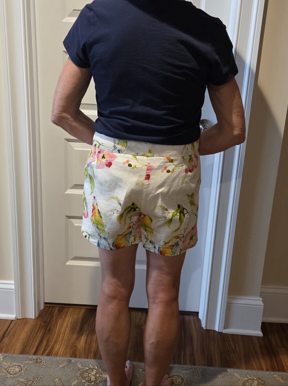 Tommy Bahama Women's Floral Watercolor Print Shorts - Tan Multi - Picture 2 of 5